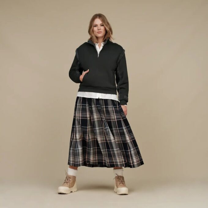 Lydi Bonded Fleece Halv Dragkedja