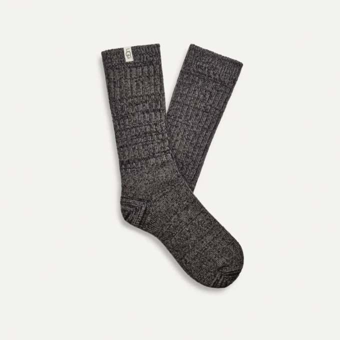 Ribbstickad Slouchy Crew-strumpa