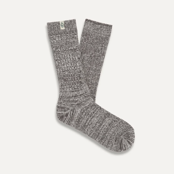 Ribbstickad Slouchy Crew-strumpa