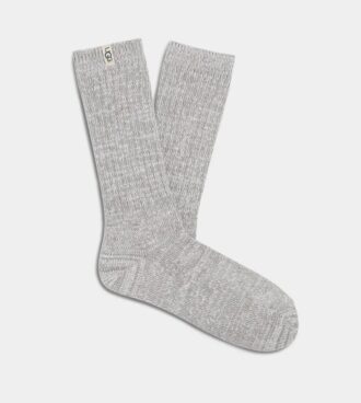 Ribbstickad Slouchy Crew-strumpa