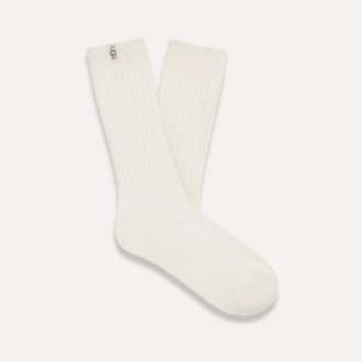 Ribbstickad Slouchy Crew-strumpa