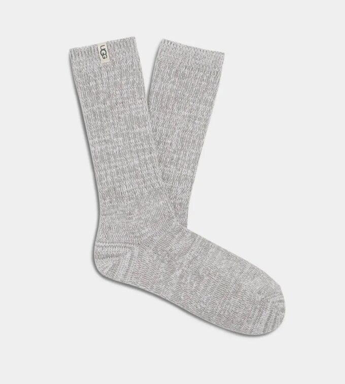Ribbstickad Slouchy Crew-strumpa