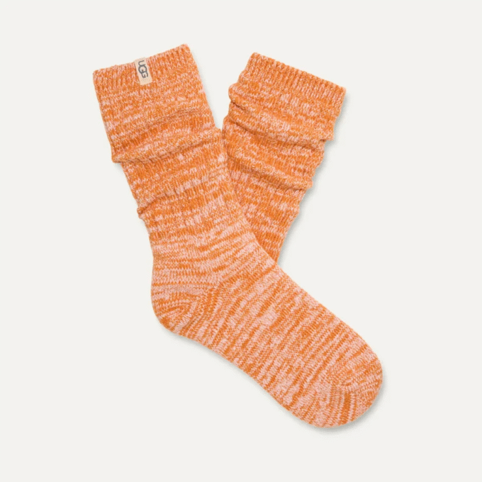 Ribbstickad Slouchy Crew-strumpa